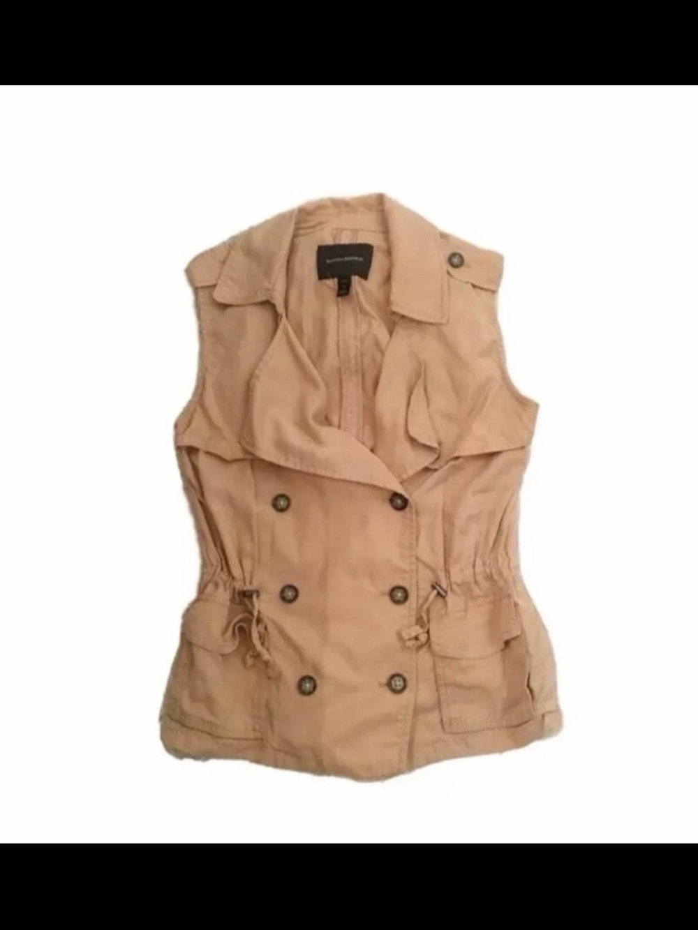 Banana Republic Double-Breasted Utility Vest - Beige